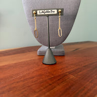 14K Paperclip Earring (w/ pushback)