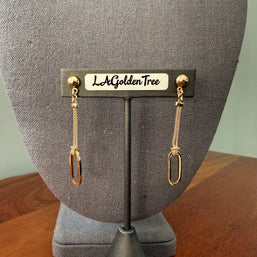 14K Paperclip Earring (w/ pushback)