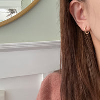 14K Ball Huggies Earring