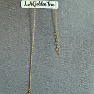 14KY Curved Round Bar Necklace