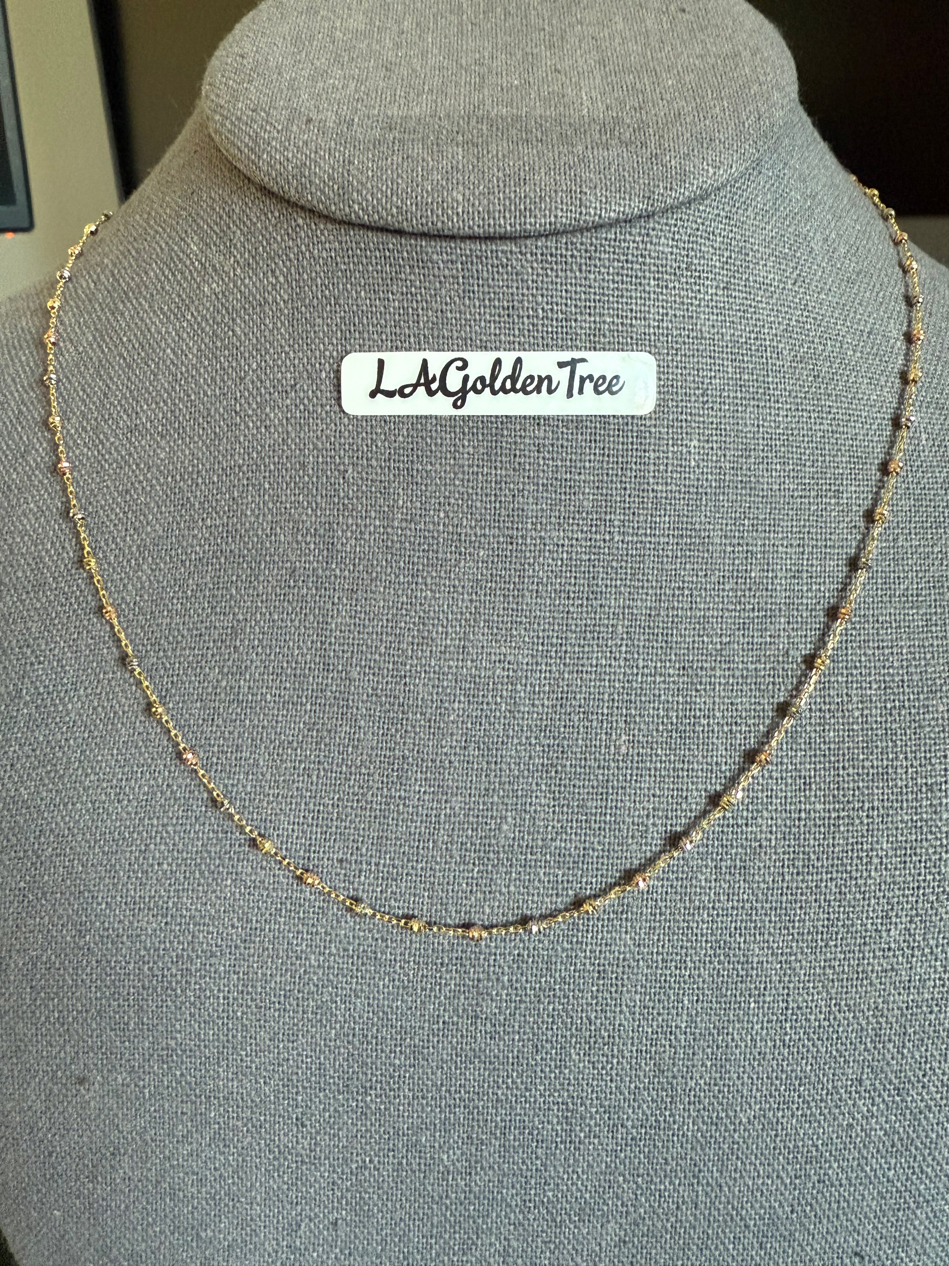 14K Bead Necklace