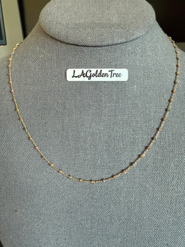 14K Bead Necklace