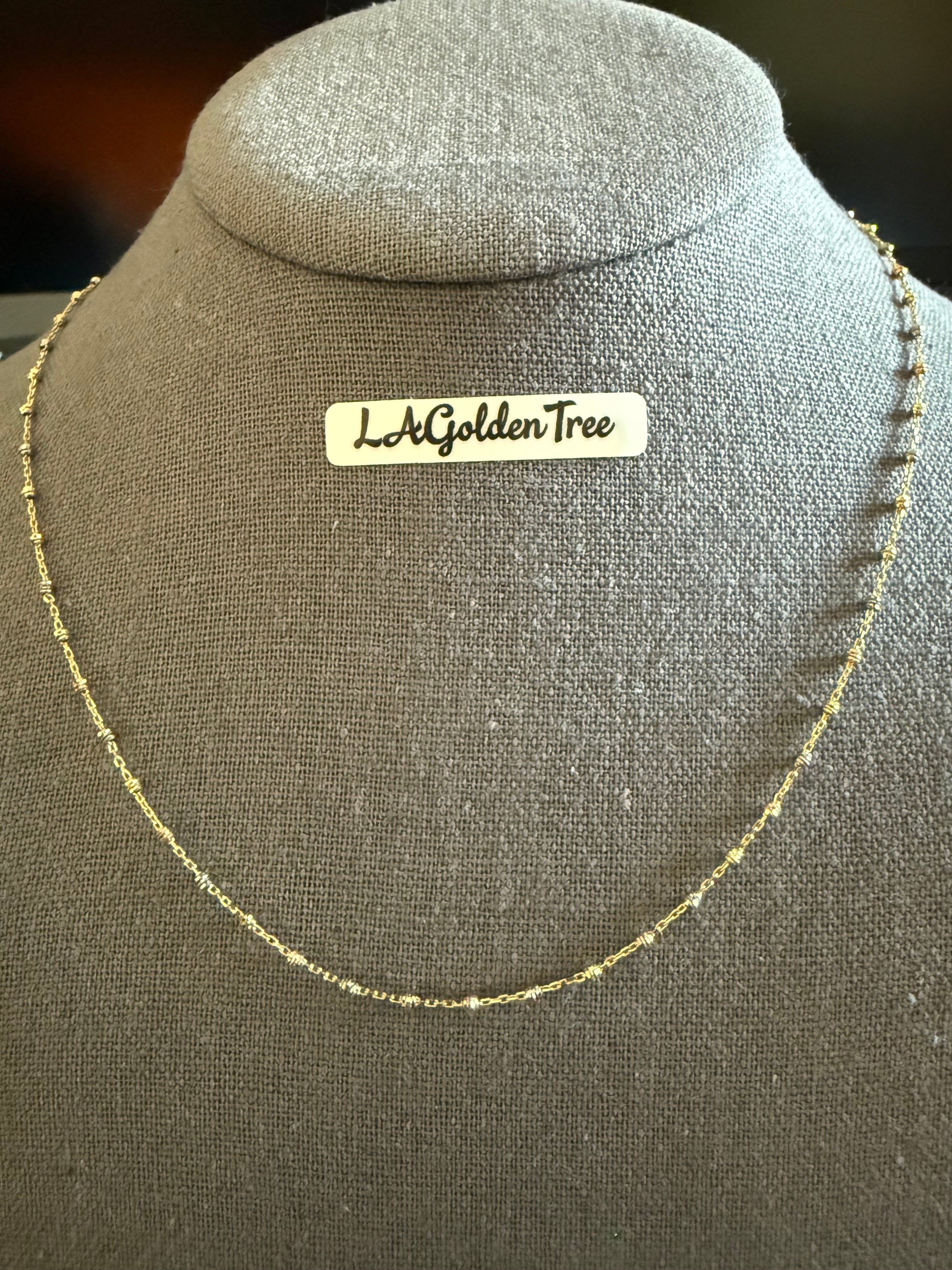 14K Bead Necklace