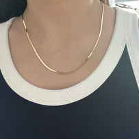 14K 2.5mm Flex Herringbone Chain Necklace