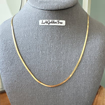 14K 2.5mm Flex Herringbone Chain Necklace