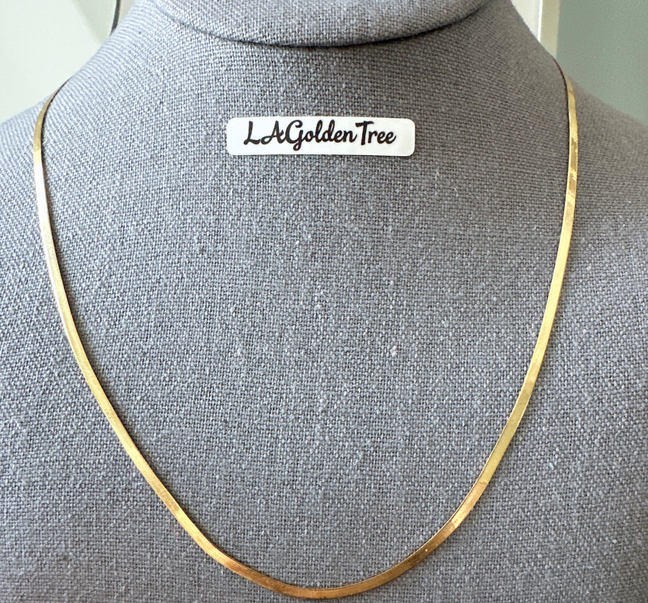 14K 2.5mm Flex Herringbone Chain Necklace