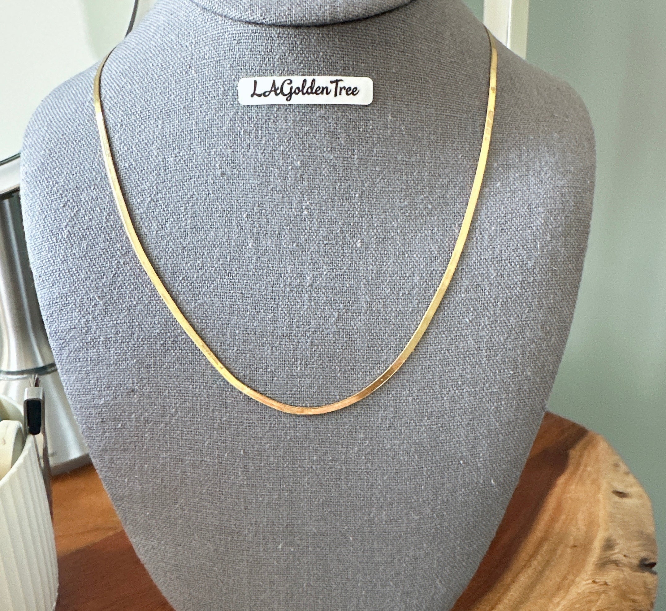 14K 2.5mm Flex Herringbone Chain Necklace