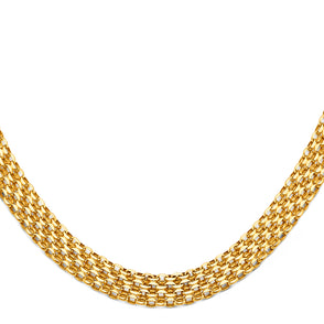 14K Hollow Bismark Style Necklace