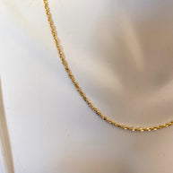 1.5mm 14K Yellow Diamond-Cut Gold Rope Chain