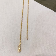 1.5mm 14K Yellow Diamond-Cut Gold Rope Chain