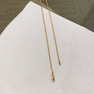 1.5mm 14K Yellow Diamond-Cut Gold Rope Chain