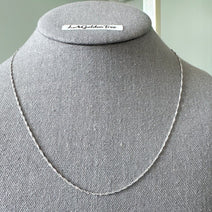 1.2mm 14K White Gold Singapore Chain