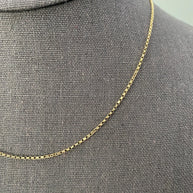 1.6mm 14K Yellow Gold Diamond-Cut Angled Rolo Cable Chain