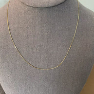 0.5mm 14K Yellow Gold Box Link Chain