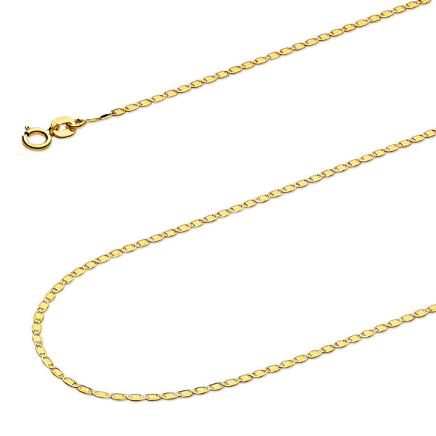 1.3mm 14K Gold Valentino Chain