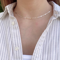 3mm 14k Subtle Tri-Color Gold Diamond Cut Valentino with Star Chain Necklace