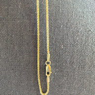 1.5mm 14K Yellow Gold Diamond-Cut Round Wheat Chain