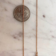 1.4mm 14K Rose Gold Flat Wheat Chain