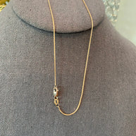 0.9mm 14K Rose Gold Round Wheat Chain 16-24in