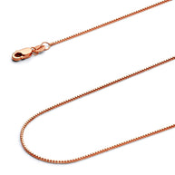 0.8mm 14K Rose Gold Box Chain