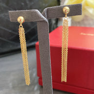 14k Yellow Gold Tassel Earrings