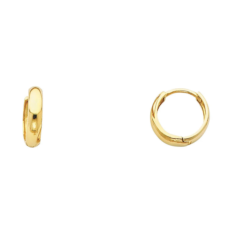 14K Gold Small Huggie Earrings