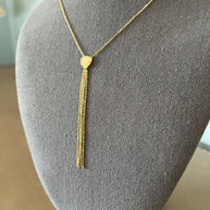 14k Yellow Gold Tassel Chain Necklace