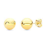 7mm 14k Yellow Gold Ball Stud Earrings